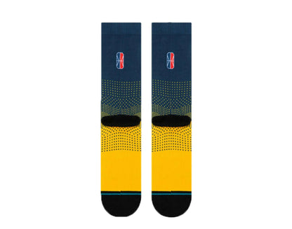 Stance Casual NBA Indiana Pacers Gaming 2K Crew Socks Navy/Yellow