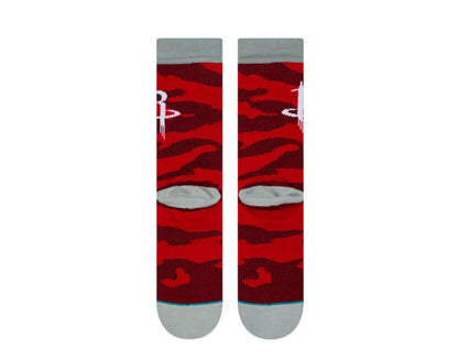 Stance Casual NBA Houston Rockets Camo Melange Men Crew Socks Red