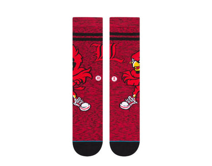 Stance NCAA Louisville Louie Character Crew Socks Red