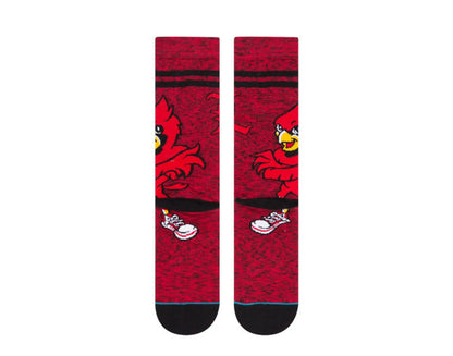 Stance NCAA Louisville Louie Character Crew Socks Red