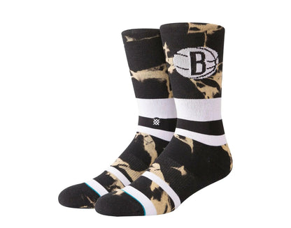 Stance Casual NBA Brooklyn Nets Acid Wash Men Crew Socks Black