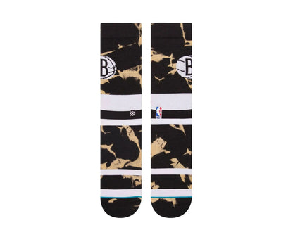Stance Casual NBA Brooklyn Nets Acid Wash Men Crew Socks Black