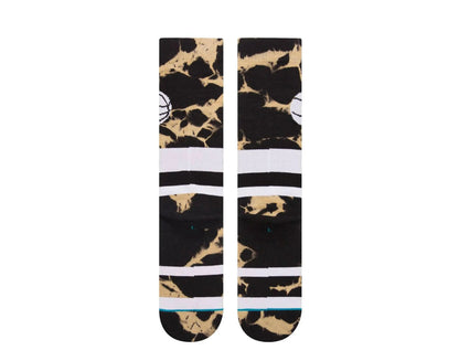 Stance Casual NBA Brooklyn Nets Acid Wash Men Crew Socks Black