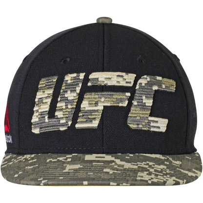 Reebok UFC Digital Camo Flat Brim Visor Flex Fit Hat Hats