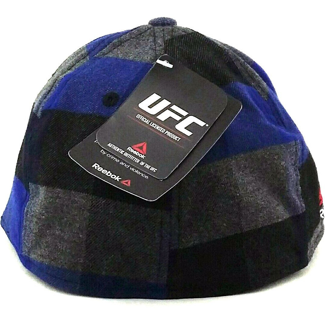 Reebok UFC Buffalo Plaid Flannel Fvf Flex Hat Hats