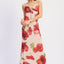 Cream Red Floral