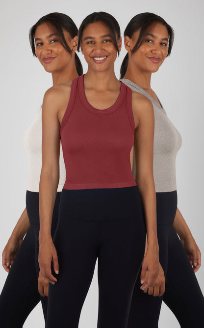 3 PK Ribbed Racerback Tank - Our Stone Story