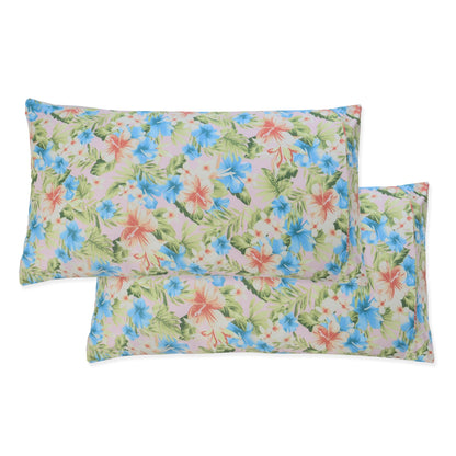 Elegant Comfort Floral and Stripe Pattern Pillowcases
