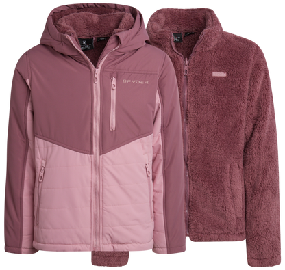Spyder Girls' 3-in-1 Jacket - Mauve