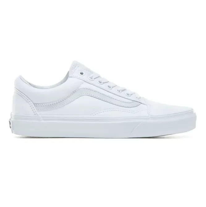 Vans Old Skool Men's Sneakers — True White Canvas/Suede Low-Top