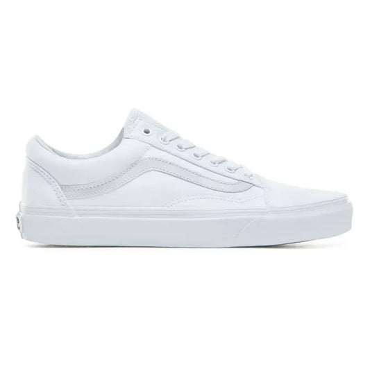 Vans Old Skool Men's Sneakers — True White Canvas/Suede Low-Top