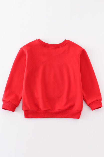 Red Georgia Bulldog Sequin Mom & Me Sweatshirt