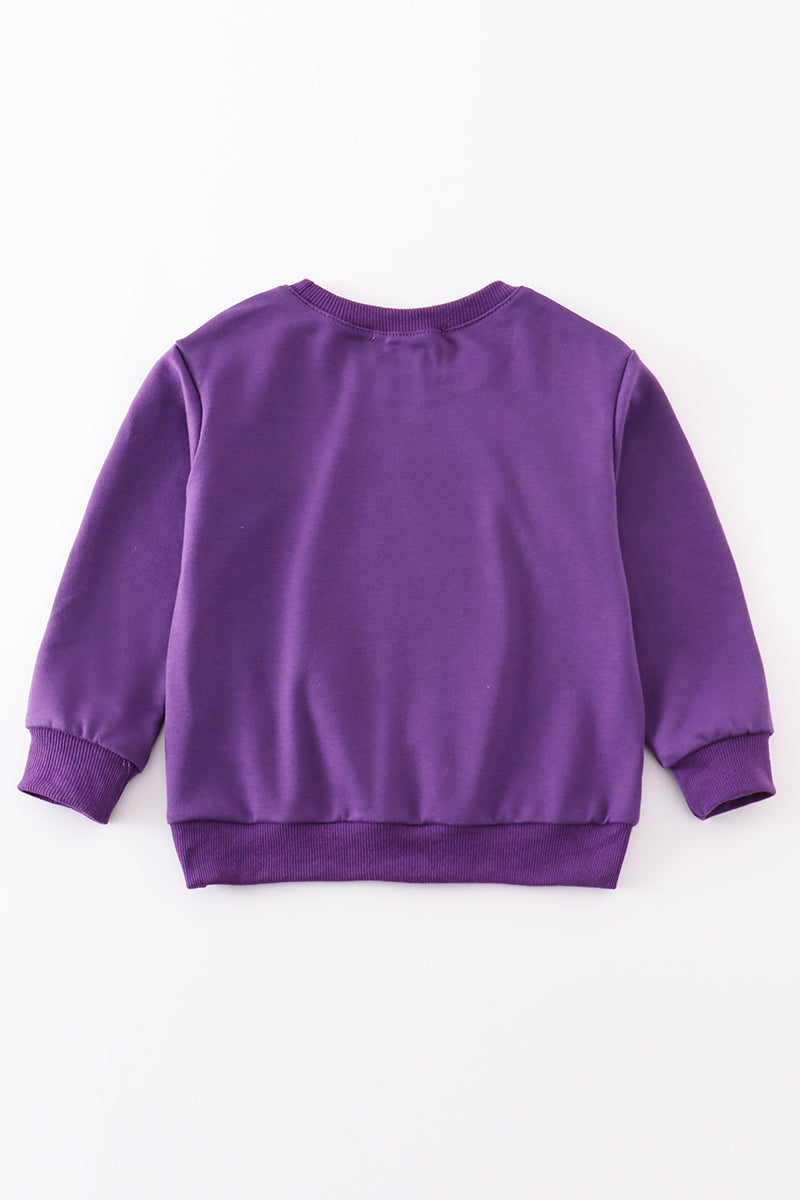 Purple LSU Tiger Sequin Mom & Me Sweatshirt