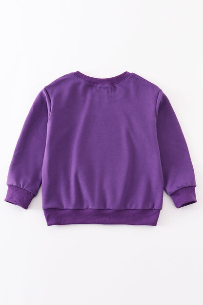 Purple LSU Tiger Sequin Mom & Me Sweatshirt