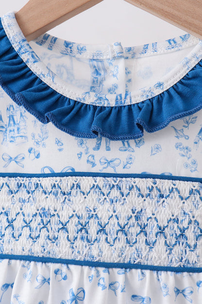 Blue Castle Smocked Ruffle Bubble