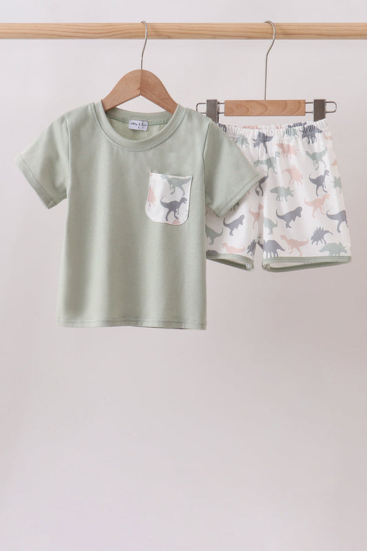 Green Dinosaur Set