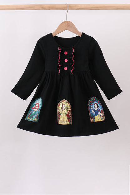 Black princess bamboo dress