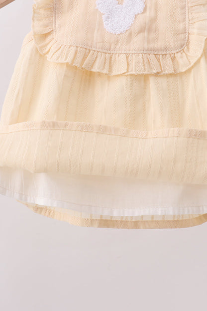 Oatmeal character french knot bloomer set