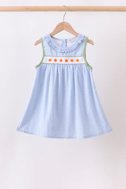 Blue Pumpkin Embroidery Jacquard Ruffle Dress