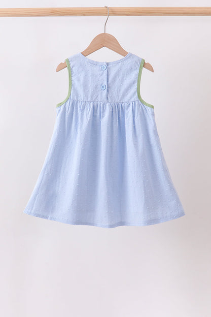 Blue Pumpkin Embroidery Jacquard Ruffle Dress