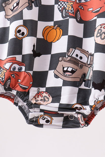 Checkered racing bamboo bubble