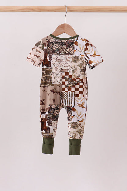 Forest Hunting Bamboo Romper