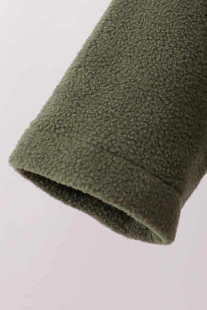Green Fleece Bow Coat
