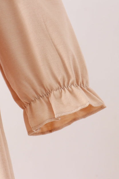 Camouflage Duck Embroidery Ruffle Dress