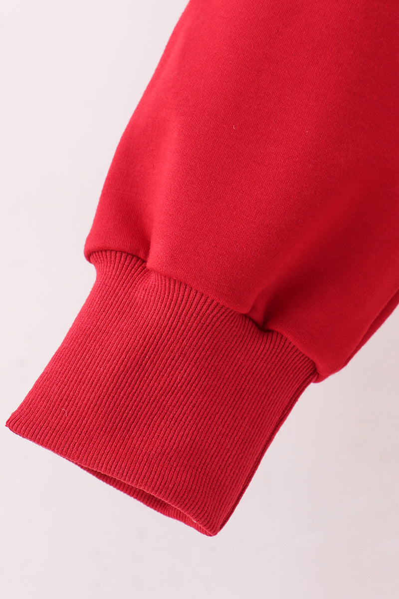 Red Alabama Sequin Mom Top