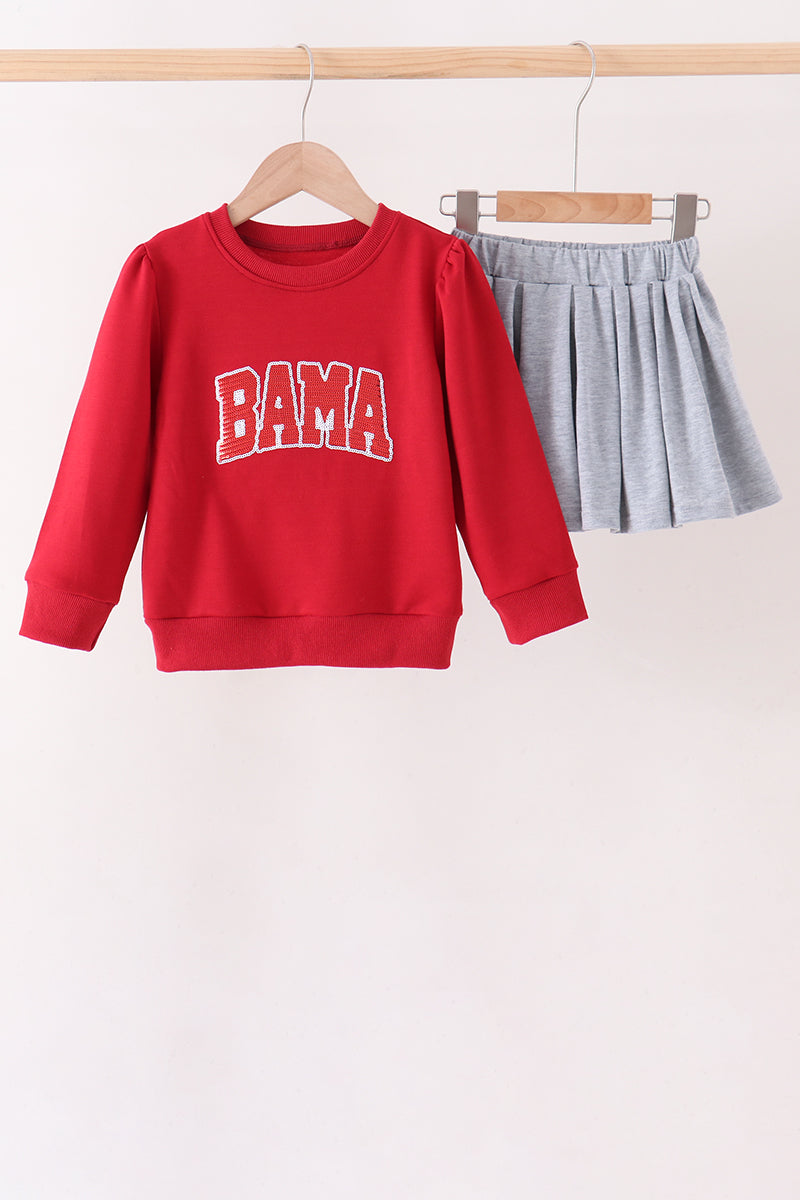 Alabama Sequin Twirl Skorts Set