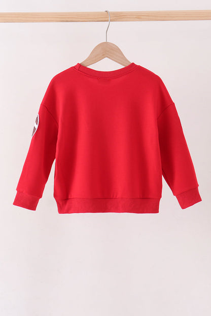 Red Football Sequin Mom & Me Top