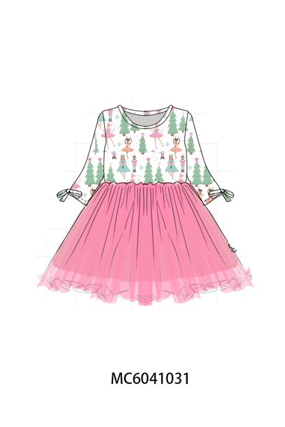Pink Christmas Tree Tulle Dress