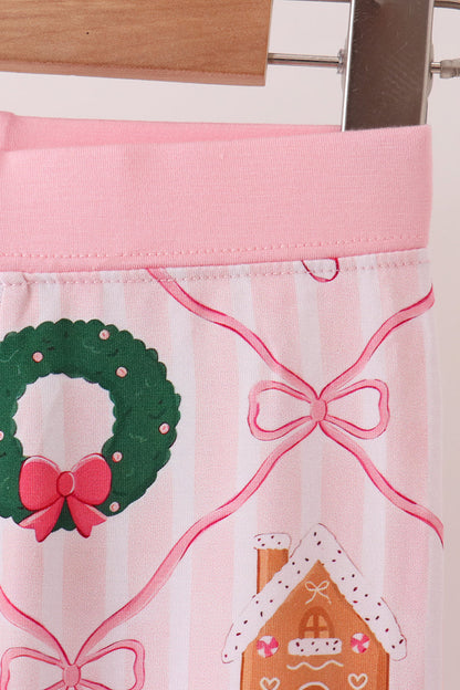 Pink Christmas Tree Bamboo Mom & Me Pajama Set