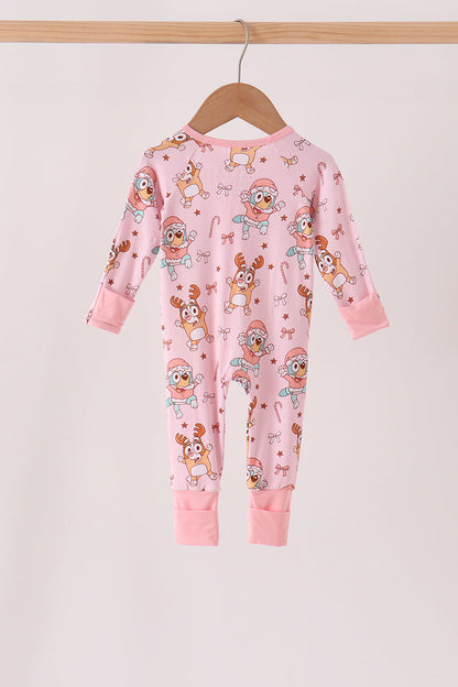 Pink Bluey Bamboo Romper