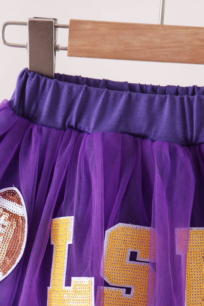 LSU Football Sequin Tutu Dress