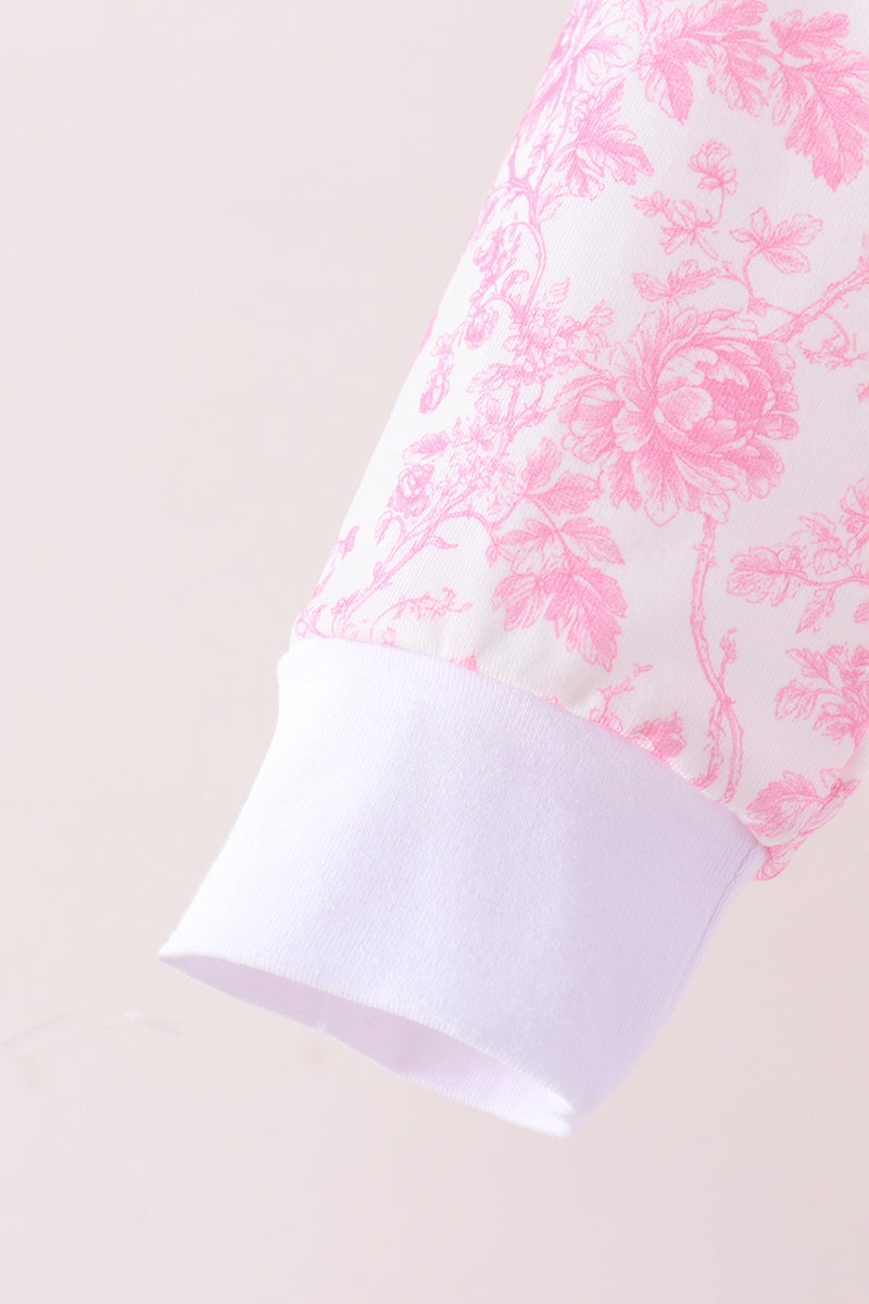 Pink Floral Print Mom & Me Pants Set