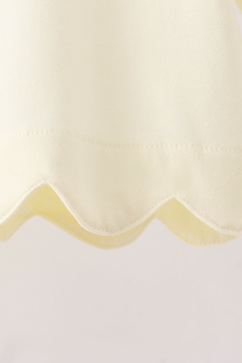 Beige Goose Embroidery Bloomer Set
