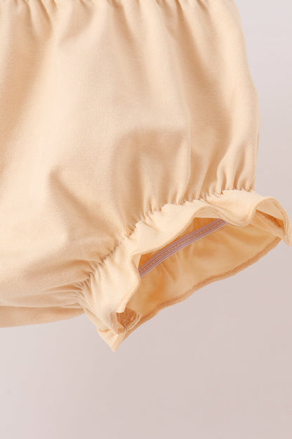 Khaki Camouflage Cross Deer Embroidery Ruffle Bloomer Set