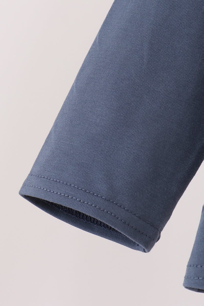 Navy Sweet as Pie Embroidery Pants Set