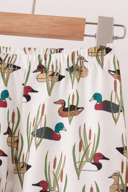 Duck Embroidery Pants Set