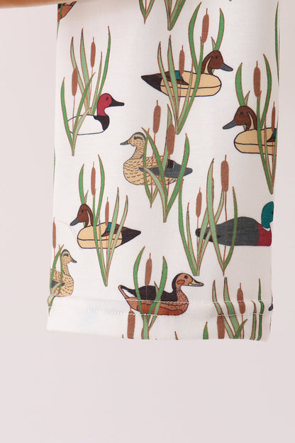 Duck Embroidery Pants Set