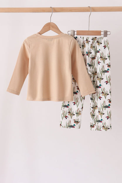 Duck Embroidery Pants Set