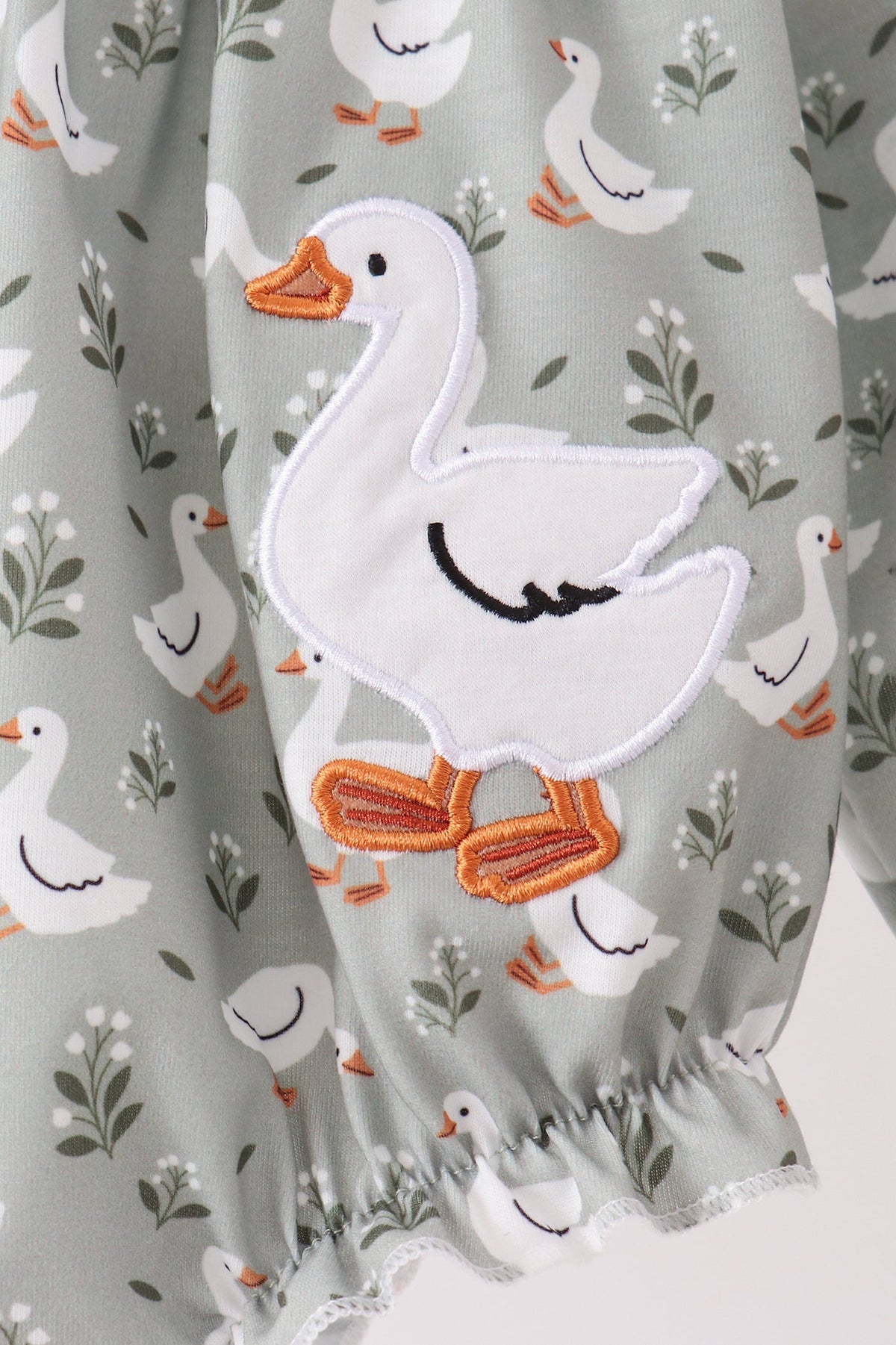 Grey Goose Appliqué Ruffle Bubble