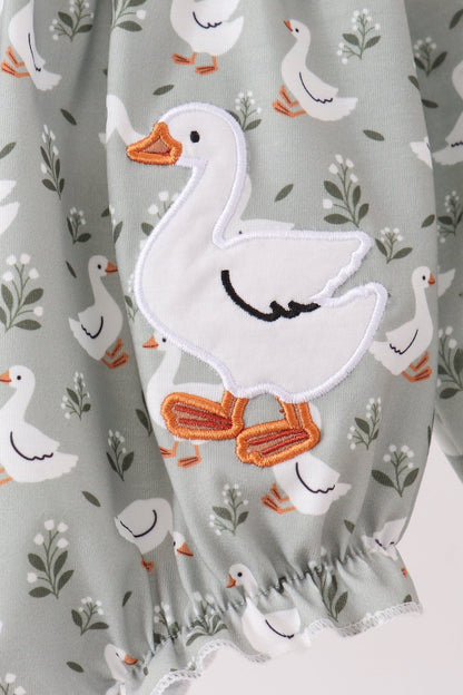 Grey Goose Appliqué Ruffle Bubble