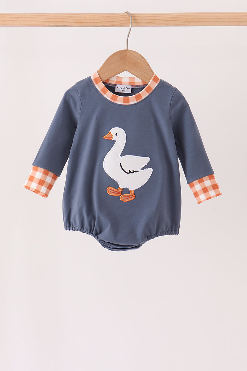 Navy Goose Appliqué Bubble