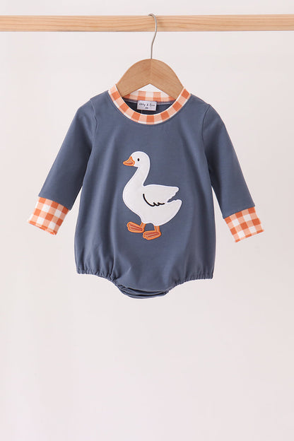 Navy Goose Appliqué Bubble