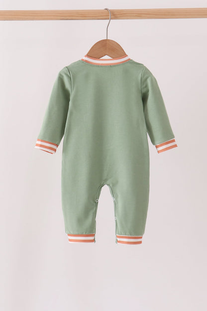 Sage Reindeer Applique Romper