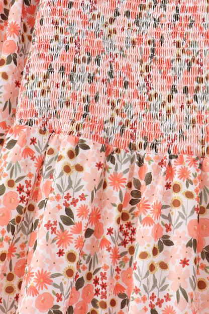 Floral Smocked Mom Dress
