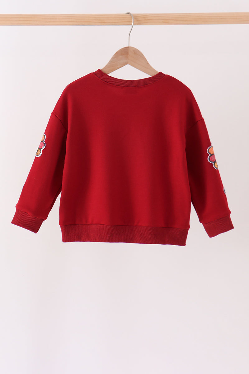 Rust Turkey Sequin Mom & Me Top