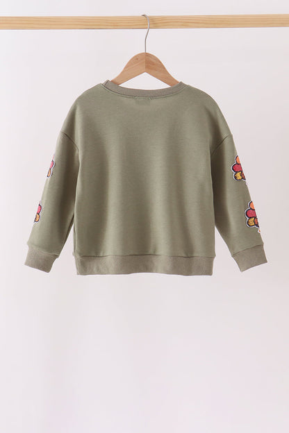 Green Turkey Sequin Mom & Me Top